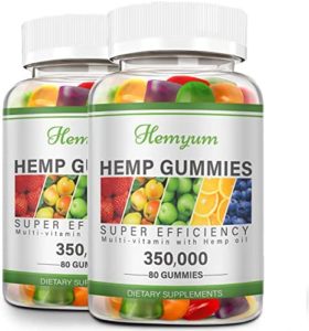 (2-Pack) Top quality Hemp Gummies More Power – Large Potency Fruity Gummy with Hemp Oil – Organic Edibles Gummy – Non-GMO, Vegan, Low Sugar