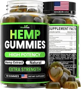 Hemp Gummies – More Toughness – Wonderful for Peace & Relaxation – Infused with Pure Hemp Oil Extract, Ashwagandha – L-Theanine – Significant Efficiency Nutritional supplement – Delicious Reduction – 90 Edibles – Created in United states of america