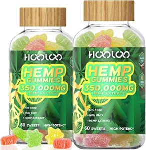 Hemp Gummies for Deep and Seem Bedtimes & Concentration, Fruity Vitamins Hemp Gummy Infused Hemp Oil 350,0000mg, Made in United states of america, 2 Pack 120 Edibles