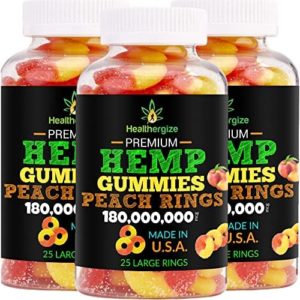 3PACK Hemp Gummies High quality Hemp Gummies New Peach Rings Hemp Gummy-for Slumber, Relaxed, Chill out, Irritation, Muscle groups-Pure Hemp Social gathering-Made in United states of america