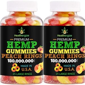 2PACK Hemp Gummies-Clean Scrumptious Hemp Gummy Peach-for Sleep, Calm and Unwind, Inflammation, Again, Muscles-All-natural Hemp Celebration-Designed in United states of america