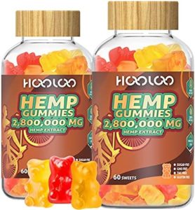 HOOLOO Hemp Gummies for Happier Bedtimes & Focus, More Strength 2,800,000mg Hemp Oil Infused Gummy Bears Fruity, Sugar Totally free, 120ct Edibles, Designed in United states of america