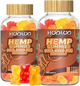 HOOLOO Hemp Gummies 980,000 Fruity, Sugar Absolutely free Hemp Gummy Bears Infused Hemp Oil, Created in United states