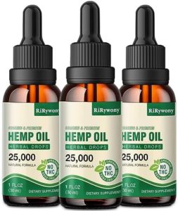 (3-Pack) Substantial Efficiency Hemp Oil – 25,000 Greatest Power – Pure Developed in Usa – C02 Extraction,Organic and natural, Vegan, Non-GMO